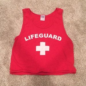 cropped lifeguard tank top